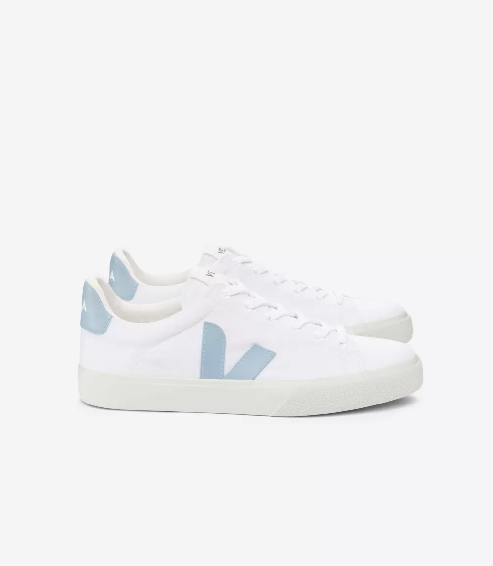 VEJA Adults<CAMPO CANVAS WHITE STEEL