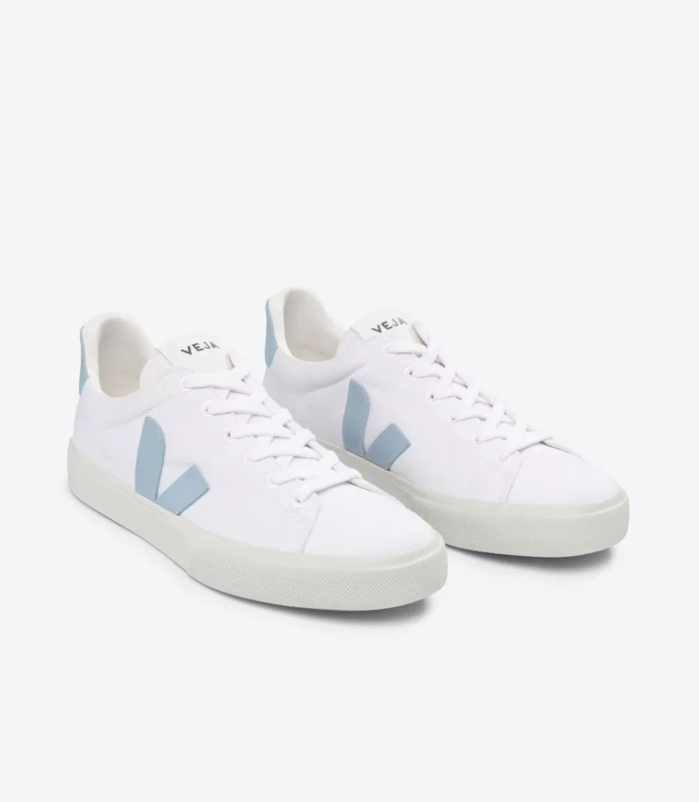 VEJA Adults<CAMPO CANVAS WHITE STEEL