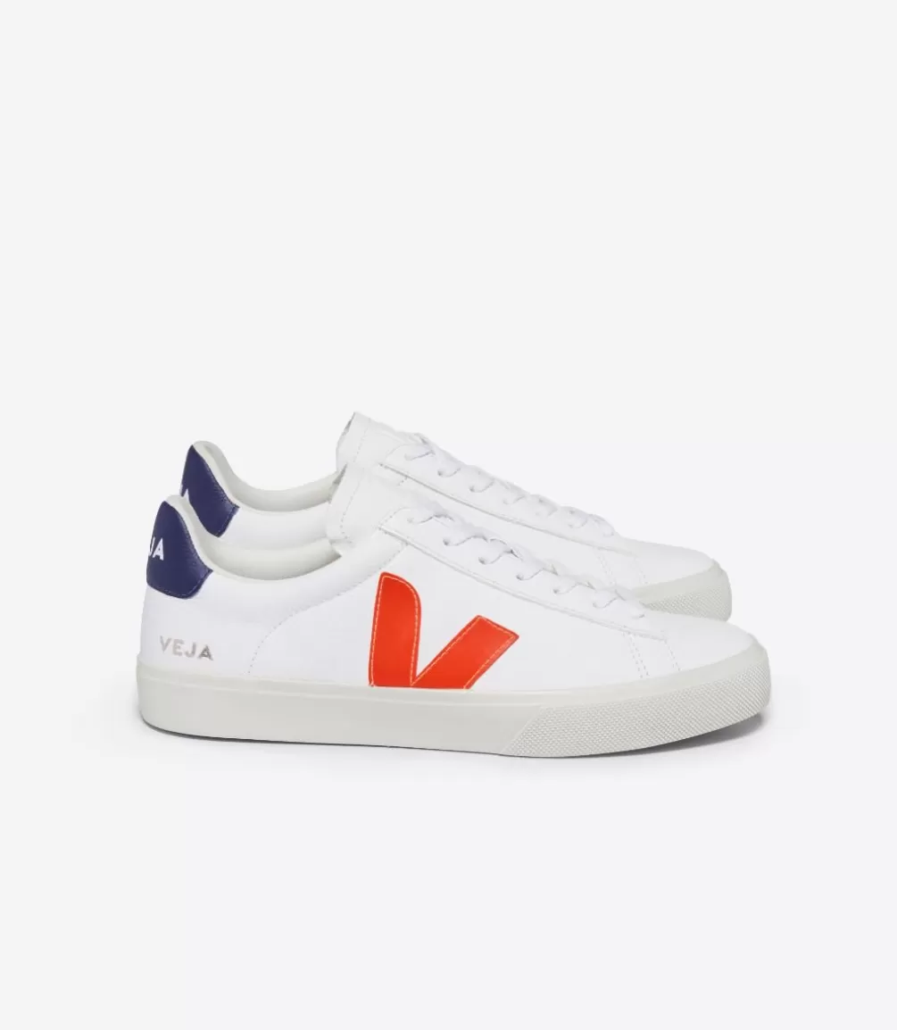 Women VEJA Campo | Campo<CAMPO LEATHER WHITE COBALT ORANGE FLUO