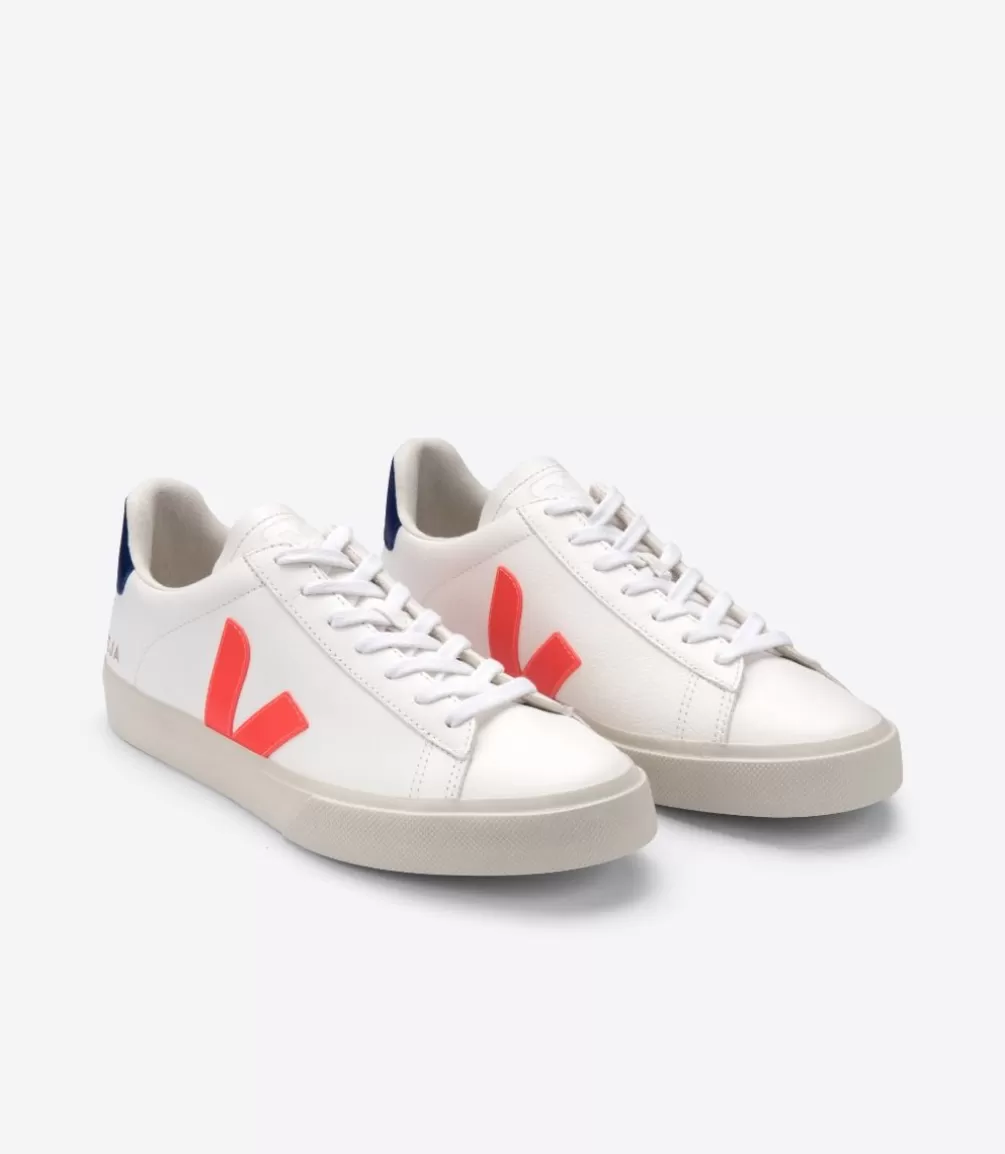 Women VEJA Campo | Campo<CAMPO LEATHER WHITE COBALT ORANGE FLUO