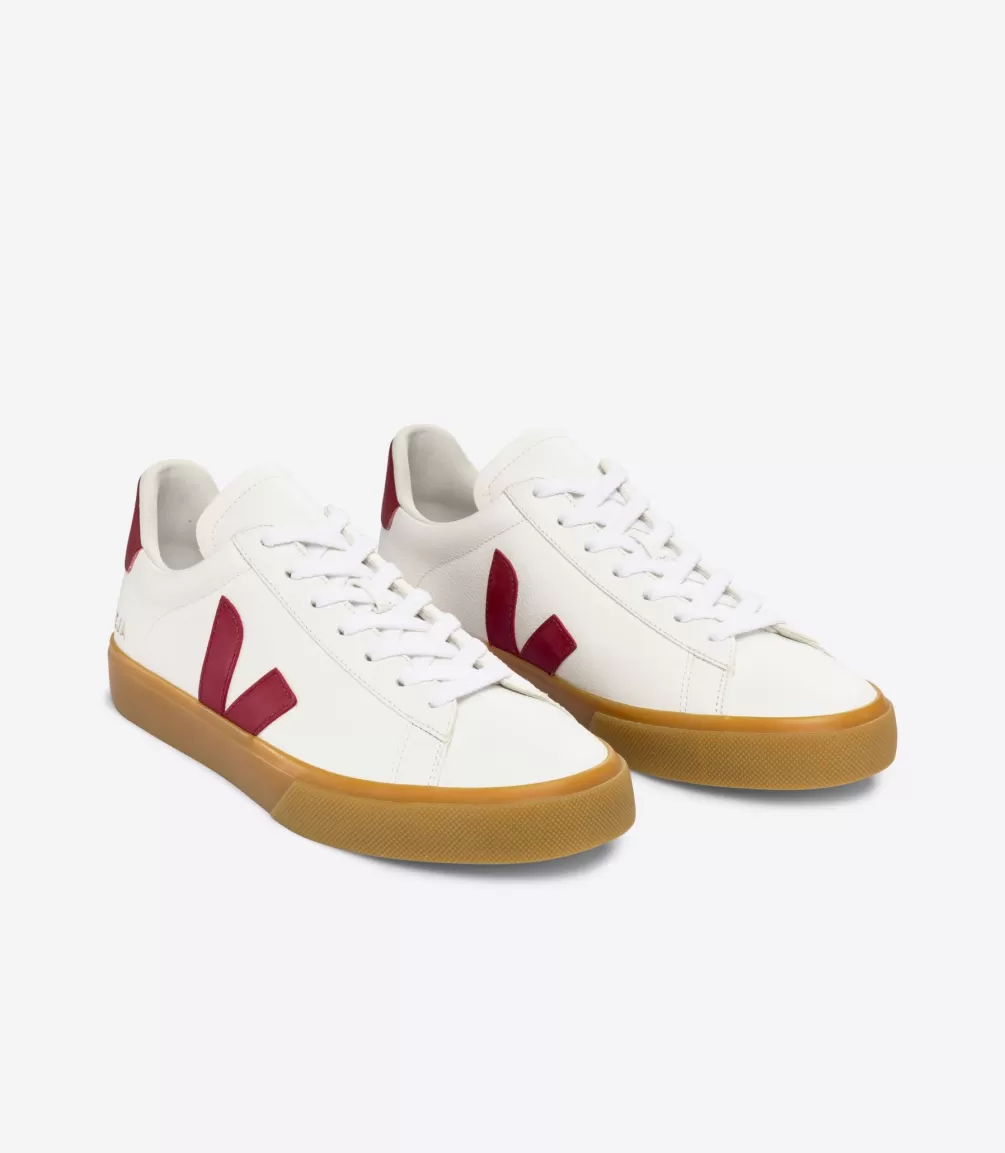 VEJA Adults<CAMPO LEATHER WHITE MARSALA NATURAL