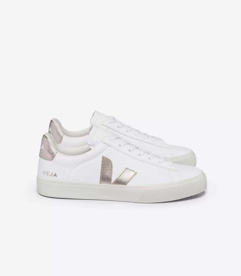 Women VEJA Campo<CAMPO LEATHER WHITE PLATINE