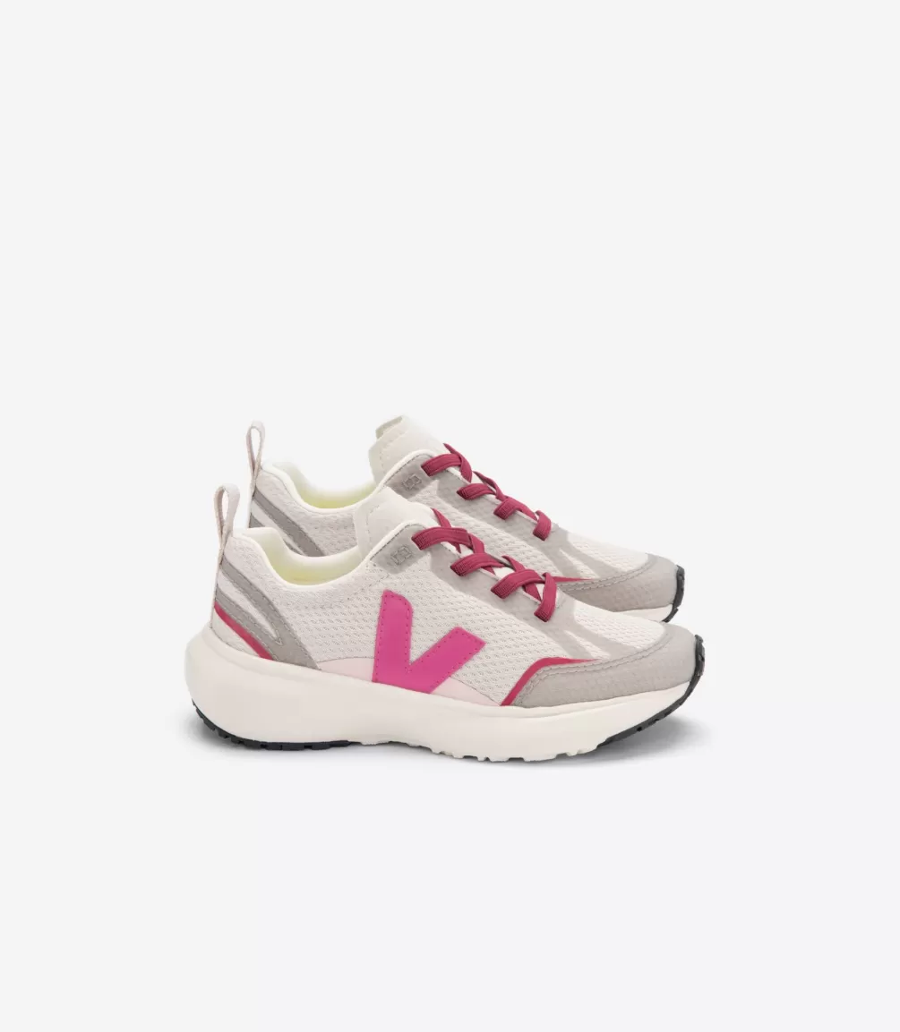 Kids VEJA Kids<CANARY ELASTIC LACES ALVEOMESH NATURAL MIA