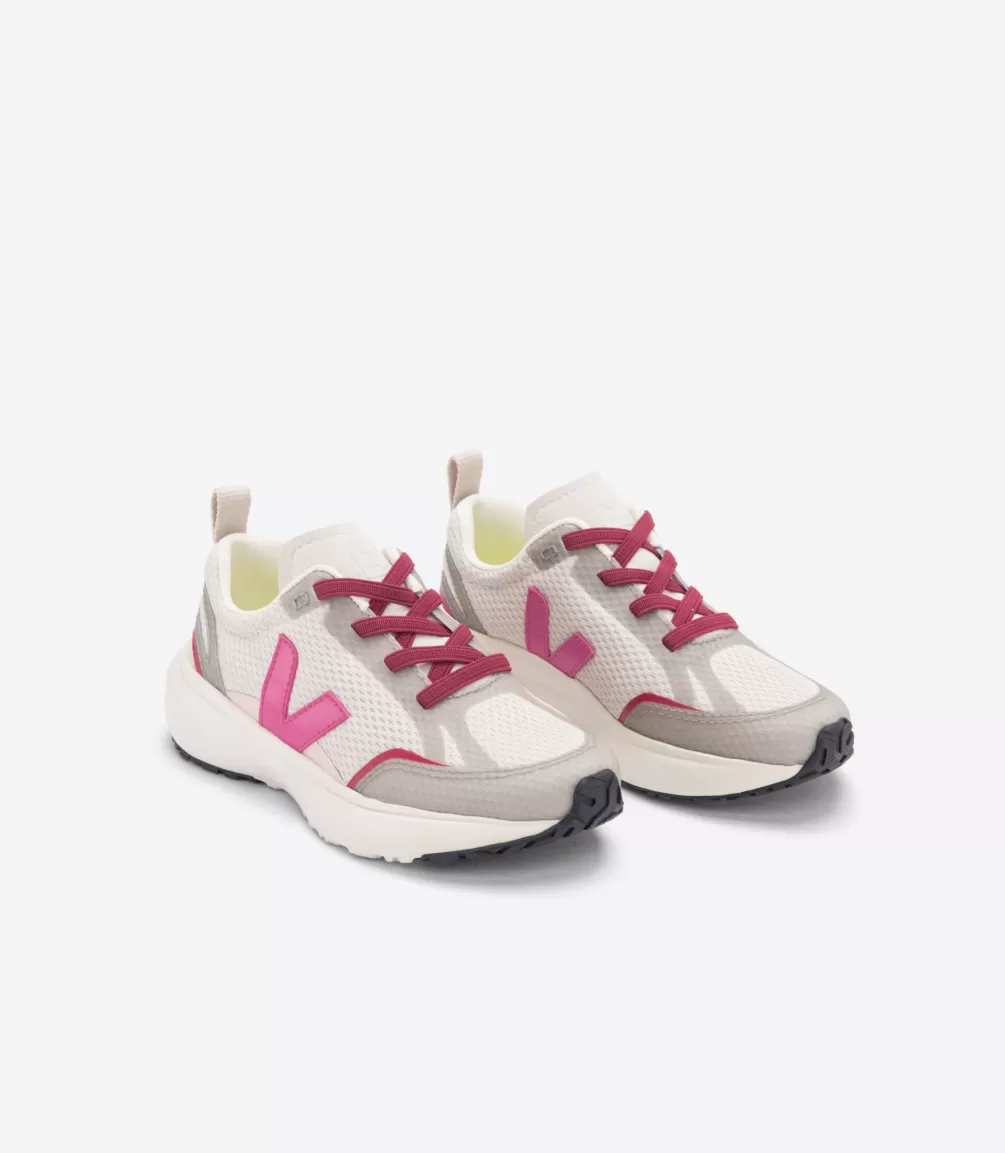 Kids VEJA Kids<CANARY ELASTIC LACES ALVEOMESH NATURAL MIA