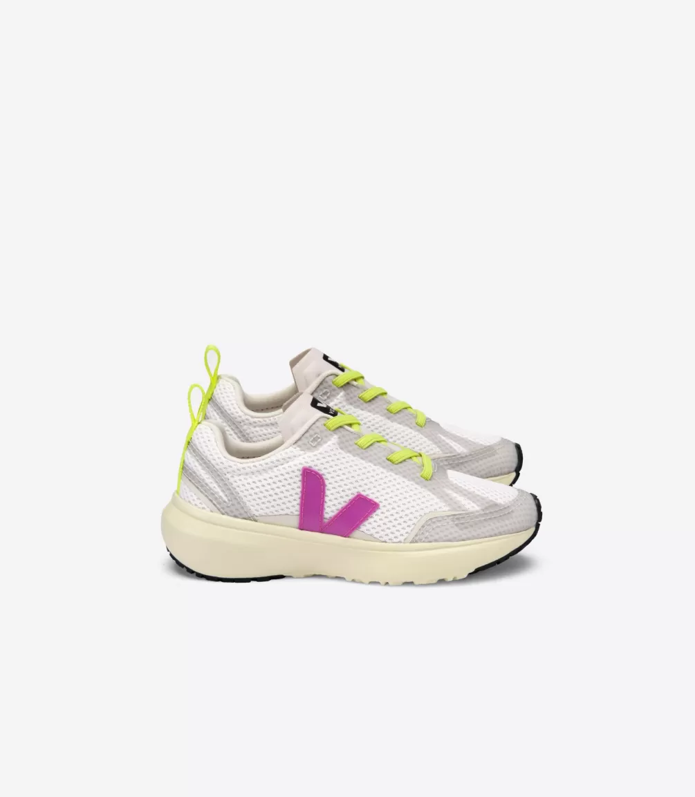 Kids VEJA Kids<CANARY ELASTIC LACES WHITE ULTRAVIOLET