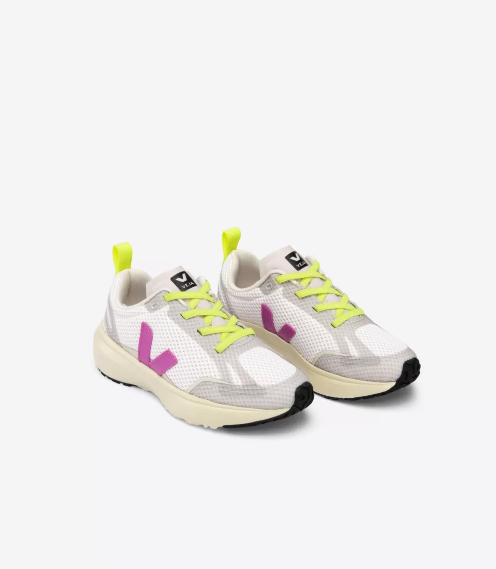 Kids VEJA Kids<CANARY ELASTIC LACES WHITE ULTRAVIOLET