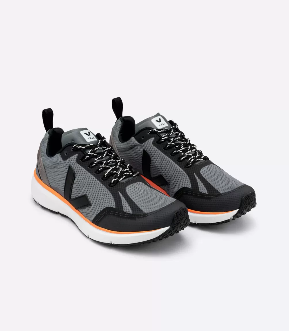 VEJA Adults<CONDOR 2 ALVEOMESH CONCRETE BLACK NEON ORANGE