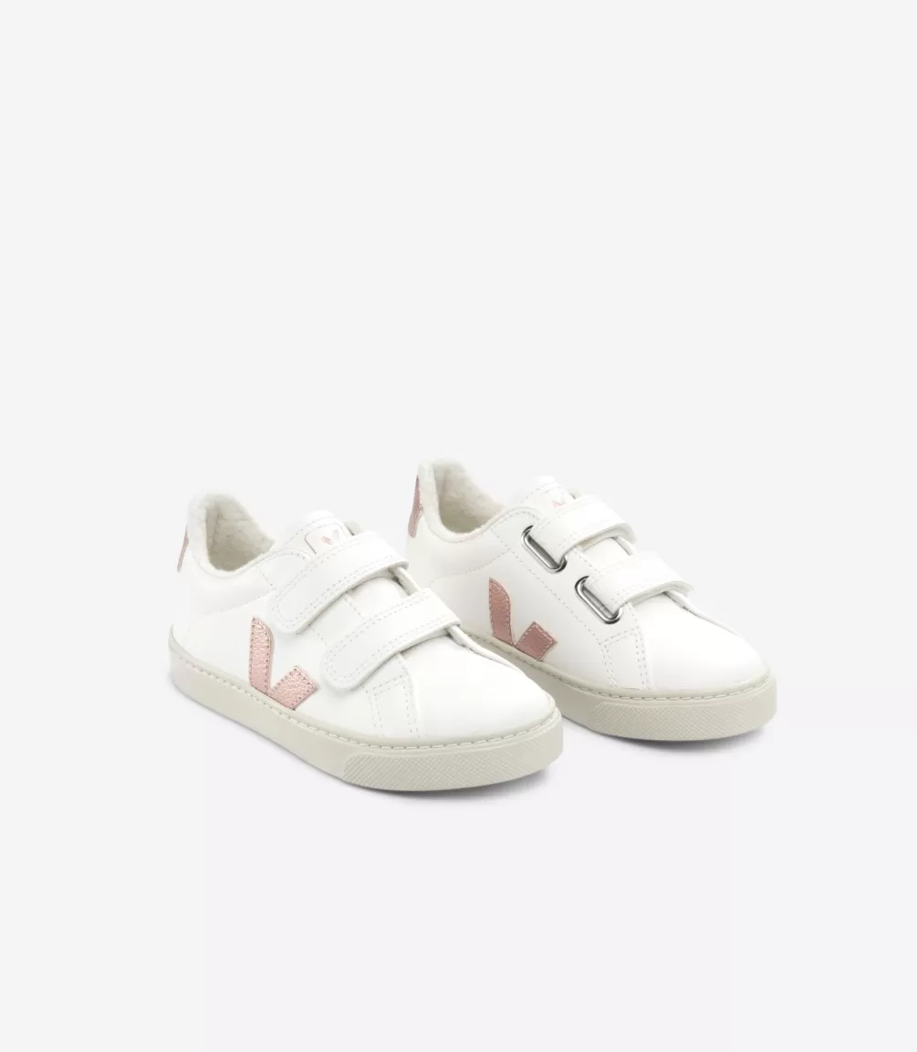 Kids VEJA Esplar<ESPLAR FURED LEATHER WHITE NACRE