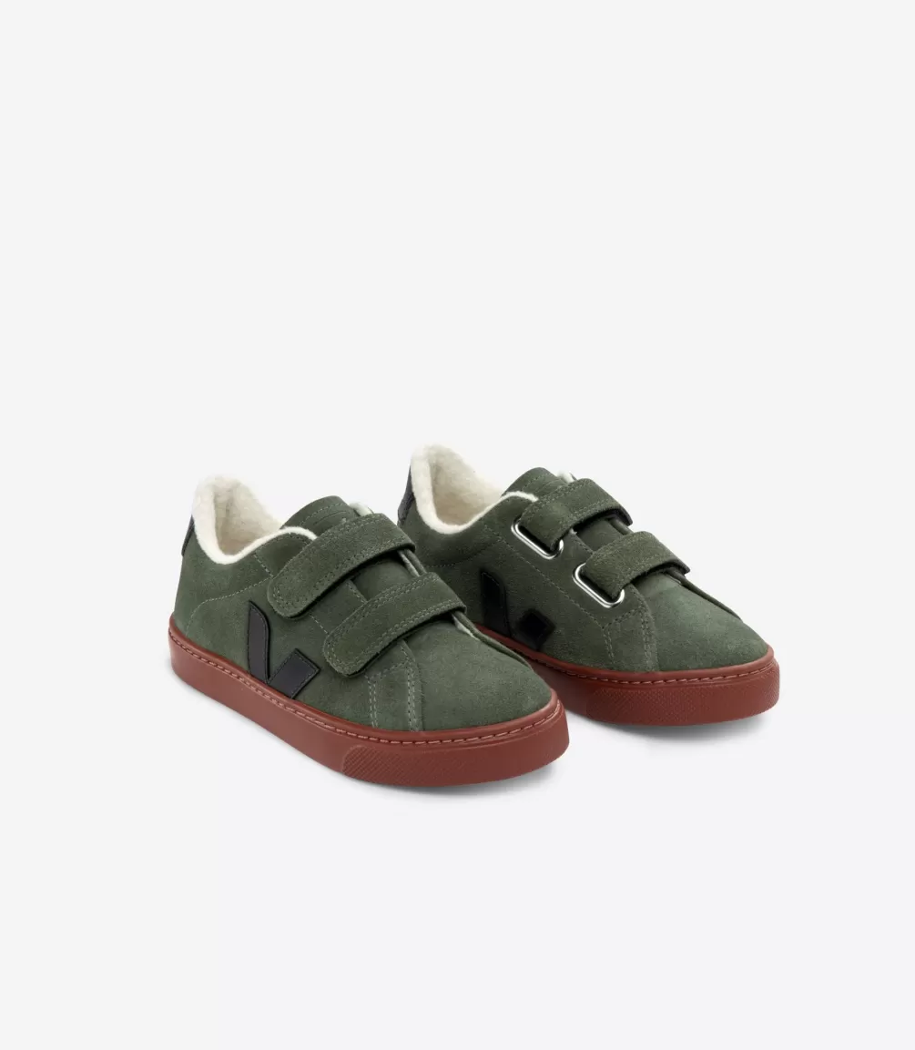 Kids VEJA Esplar<ESPLAR FURED SUEDE MUD BLACK