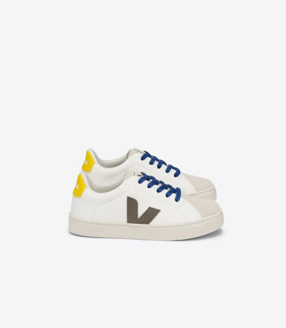 Kids VEJA Kids<ESPLAR LACES LEATHER WHITE MOONROCK TONIC