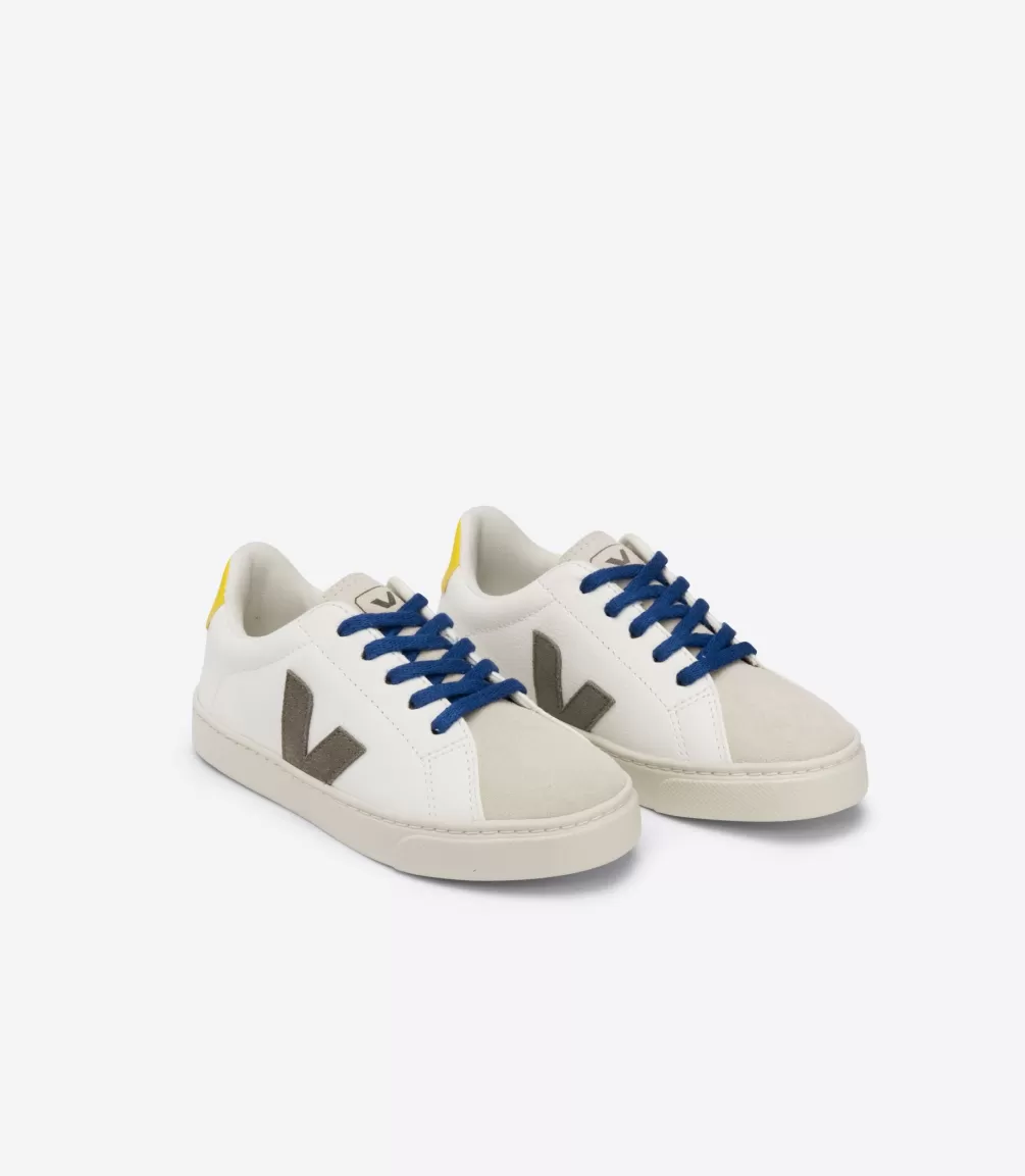 Kids VEJA Kids<ESPLAR LACES LEATHER WHITE MOONROCK TONIC