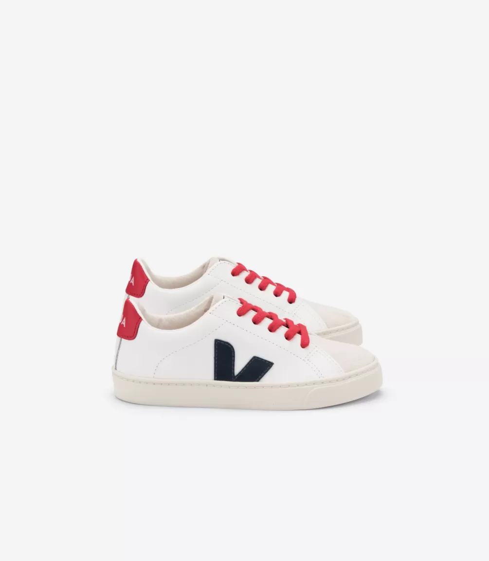 Kids VEJA Kids<ESPLAR LACES LEATHER WHITE NAUTICO PEKIN