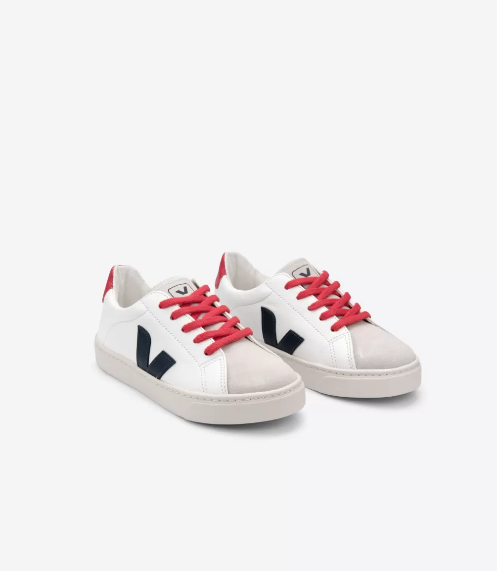 Kids VEJA Esplar<ESPLAR LACES LEATHER WHITE NAUTICO PEKIN