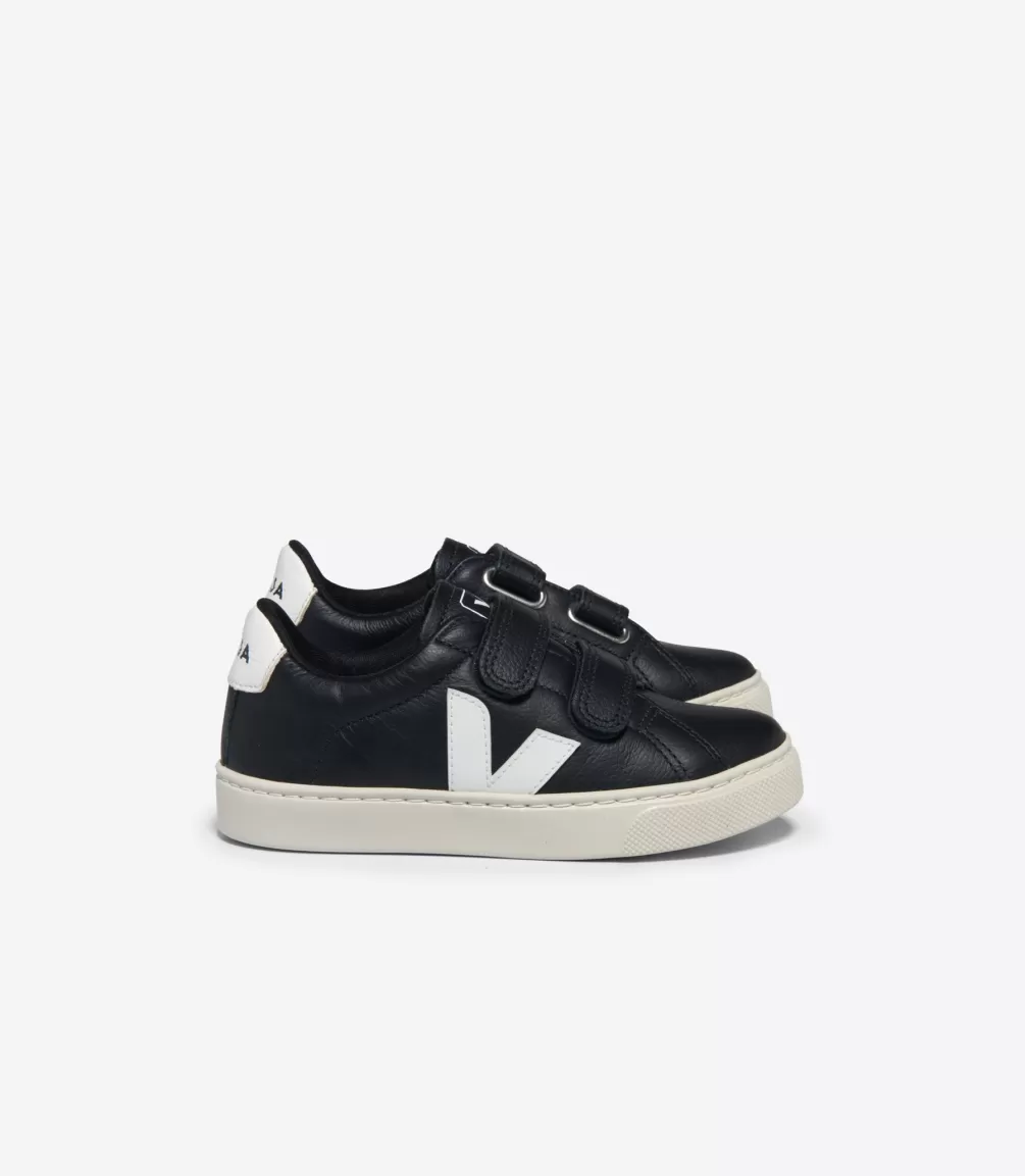 Kids VEJA Esplar<ESPLAR LEATHER BLACK WHITE