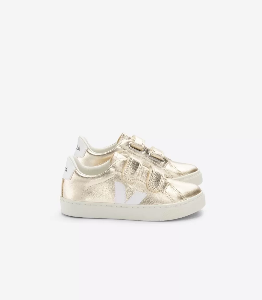 Kids VEJA Esplar<ESPLAR LEATHER PLATINE WHITE