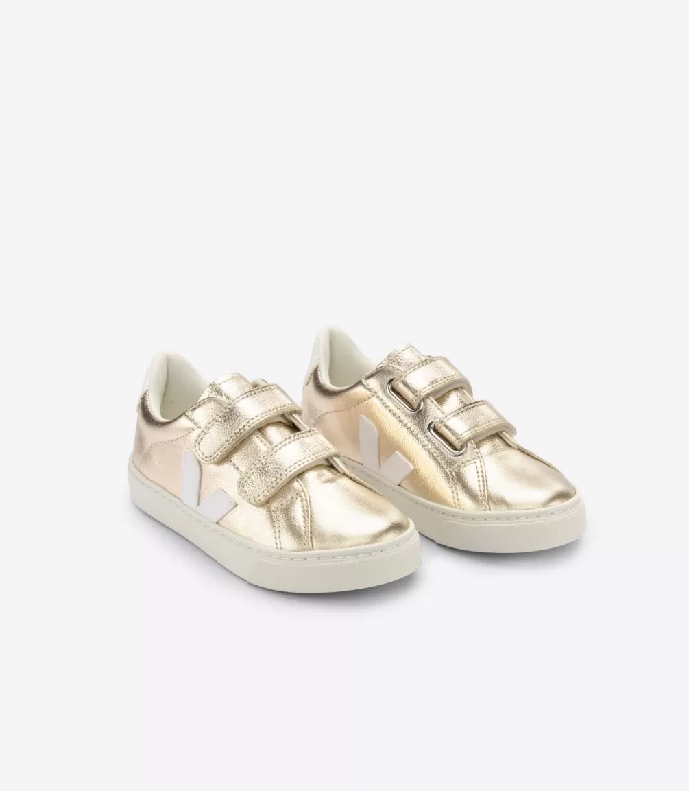 Kids VEJA Esplar<ESPLAR LEATHER PLATINE WHITE