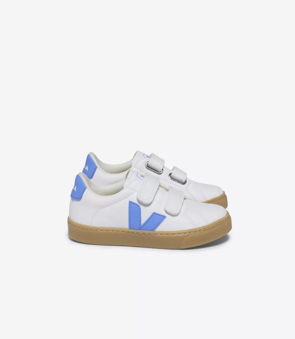 Kids VEJA Esplar<ESPLAR LEATHER WHITE AQUA NATURAL