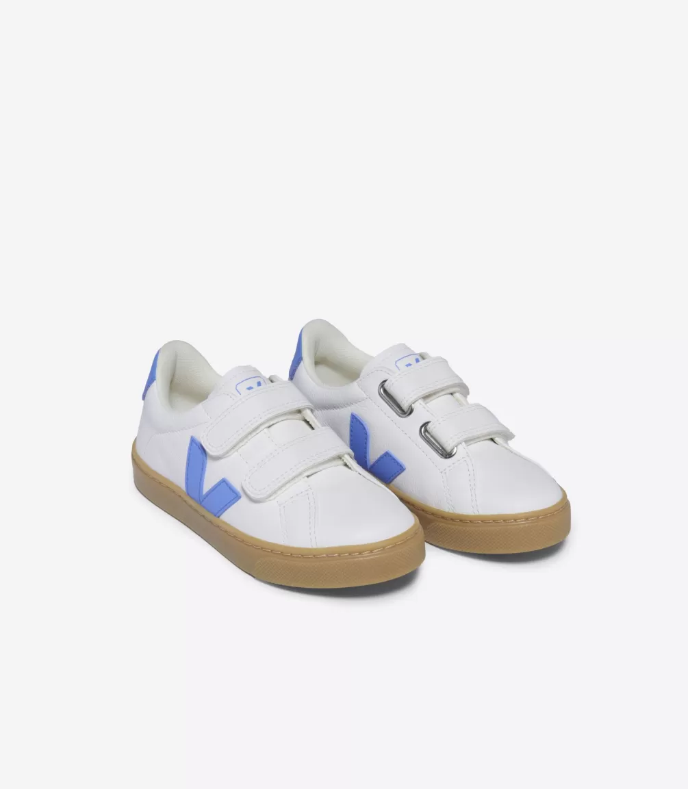 Kids VEJA Esplar<ESPLAR LEATHER WHITE AQUA NATURAL