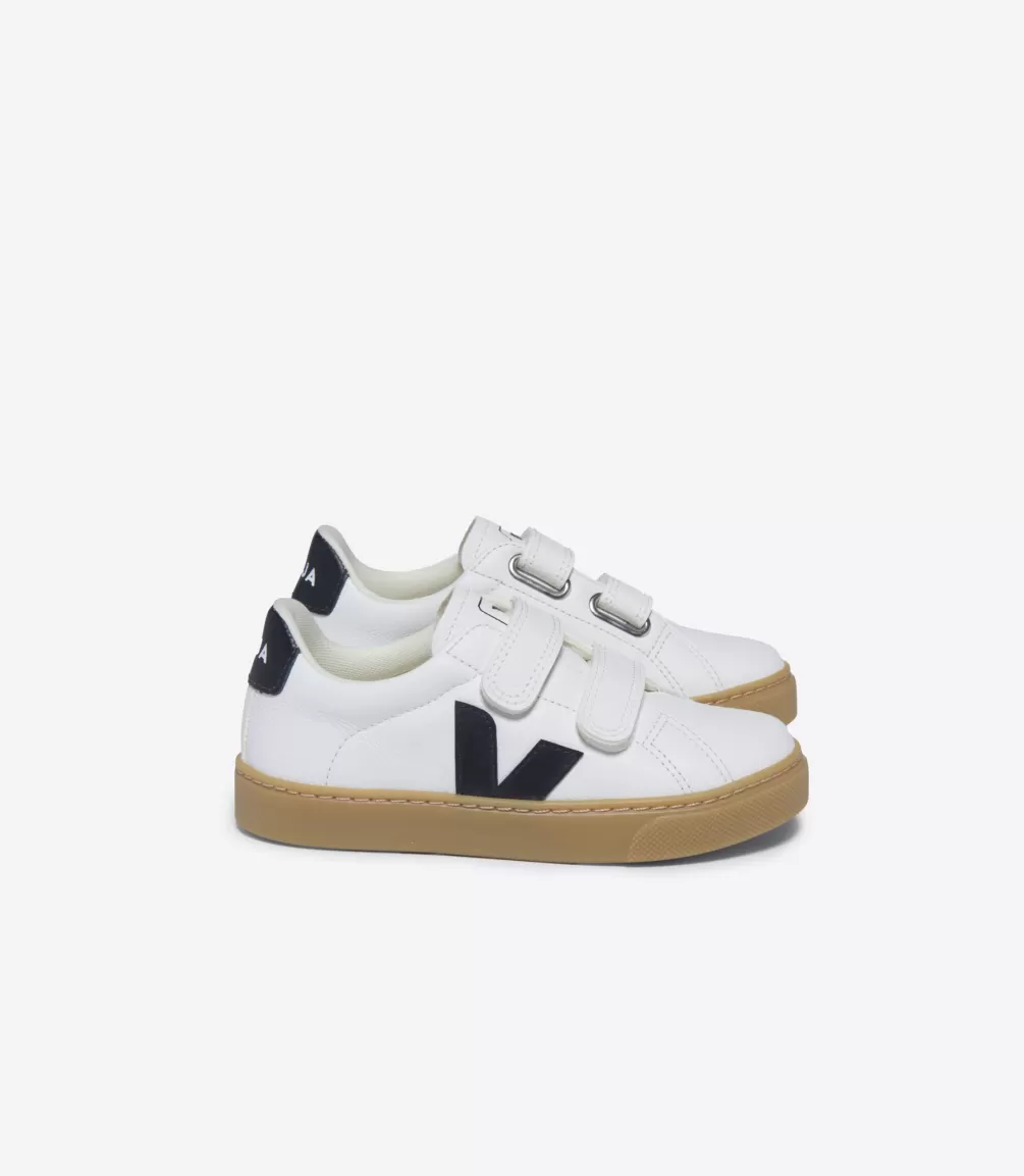 Kids VEJA Esplar<ESPLAR LEATHER WHITE BLACK NATURAL