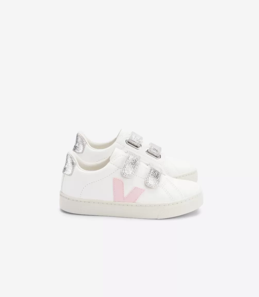 Kids VEJA Esplar<ESPLAR LEATHER WHITE PETALE SILVER