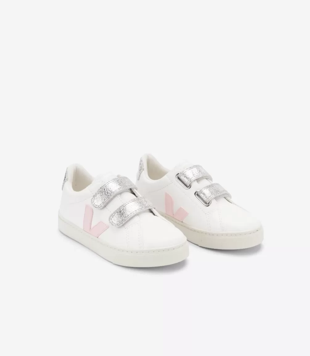 Kids VEJA Esplar<ESPLAR LEATHER WHITE PETALE SILVER