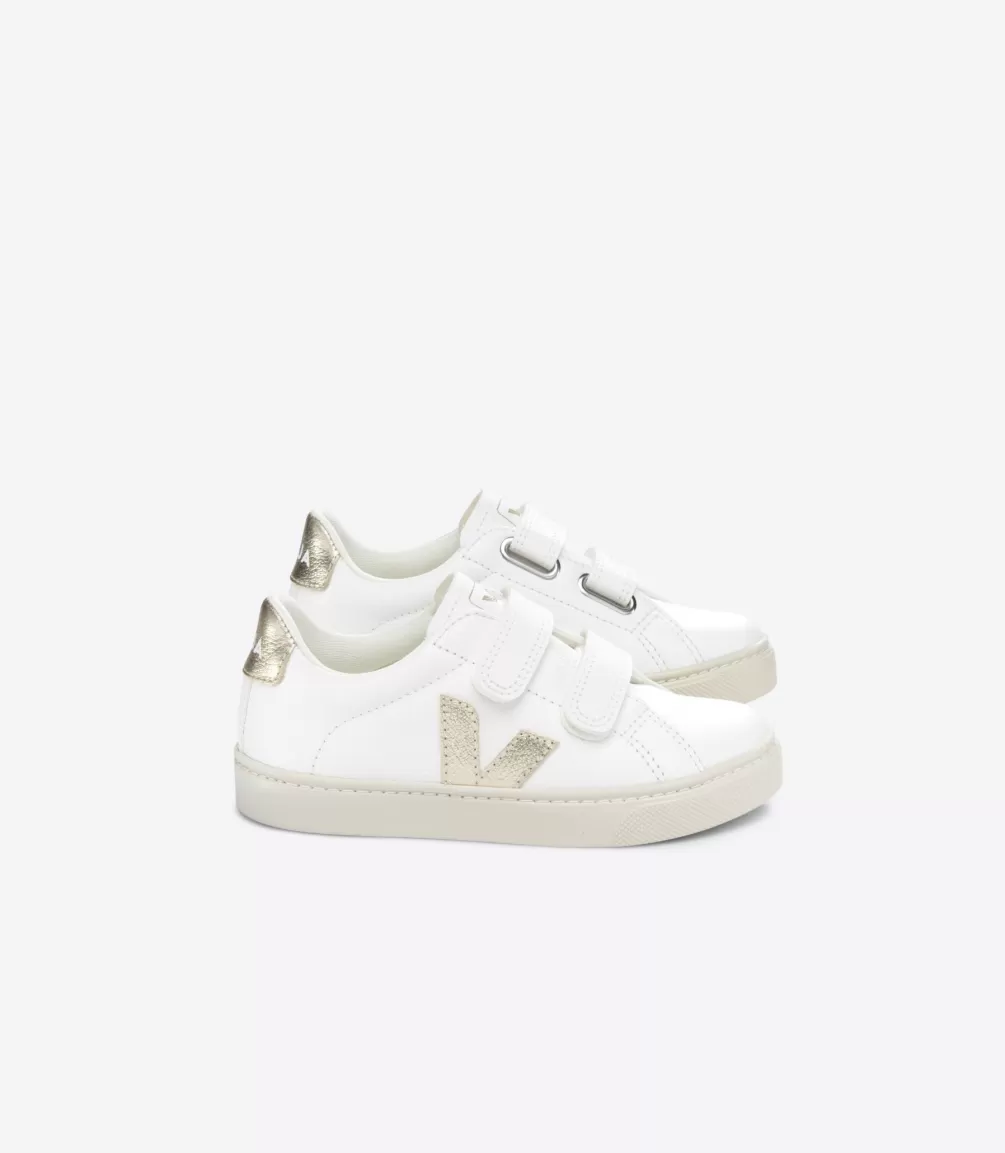 Kids VEJA Esplar<ESPLAR LEATHER WHITE PLATINE