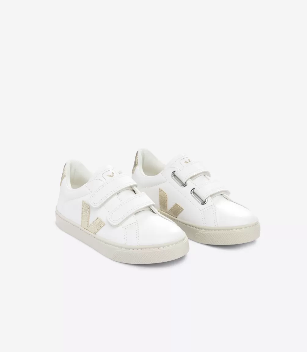 Kids VEJA Esplar<ESPLAR LEATHER WHITE PLATINE