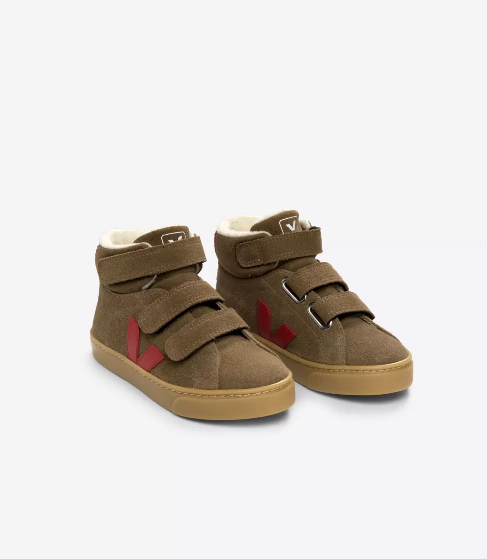 Kids VEJA Mid | Esplar Mid<ESPLAR MID FURED SUEDE BROWN PEKIN