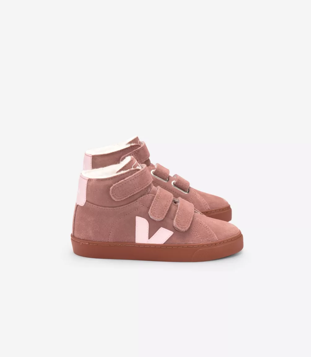 Kids VEJA Kids<ESPLAR MID FURED SUEDE DRIED PETAL