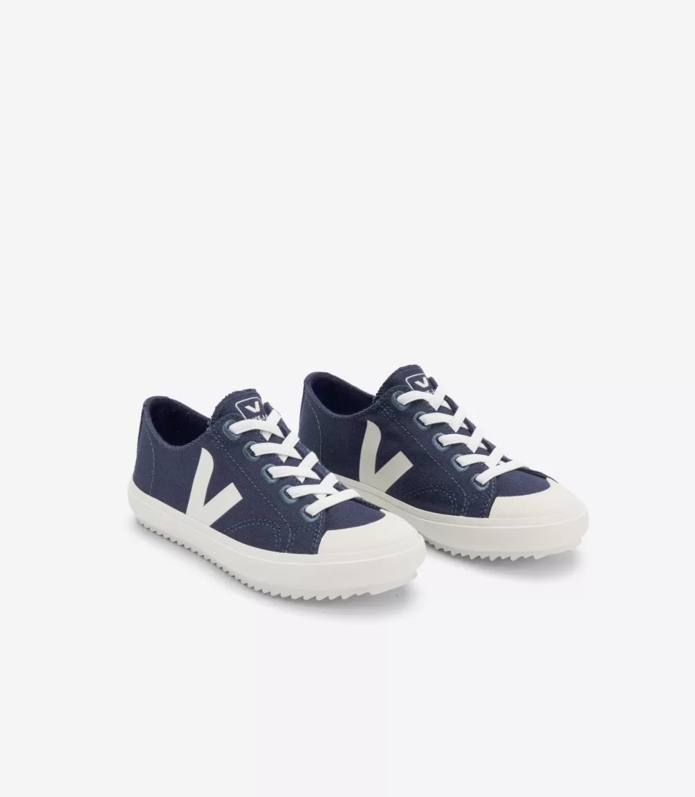 Kids VEJA Kids<FLIP ELASTIC LACES CANVAS MARINE PIERRE