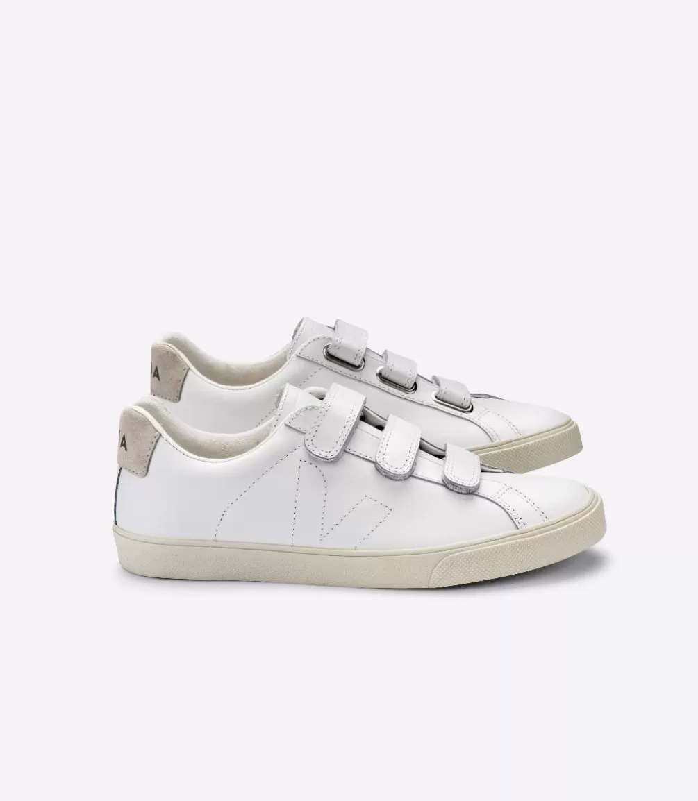 VEJA Adults<3-LOCK LEATHER WHITE