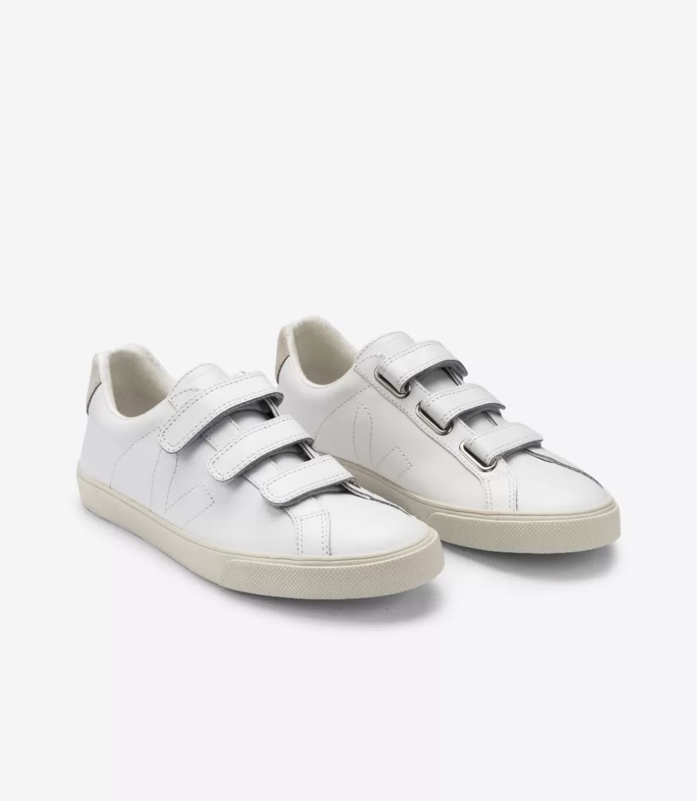 VEJA Adults<3-LOCK LEATHER WHITE