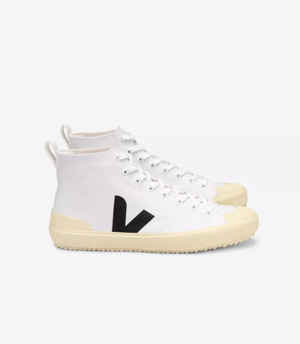 VEJA Adults<NOVA HT CANVAS WHITE BLACK BUTTER SOLE