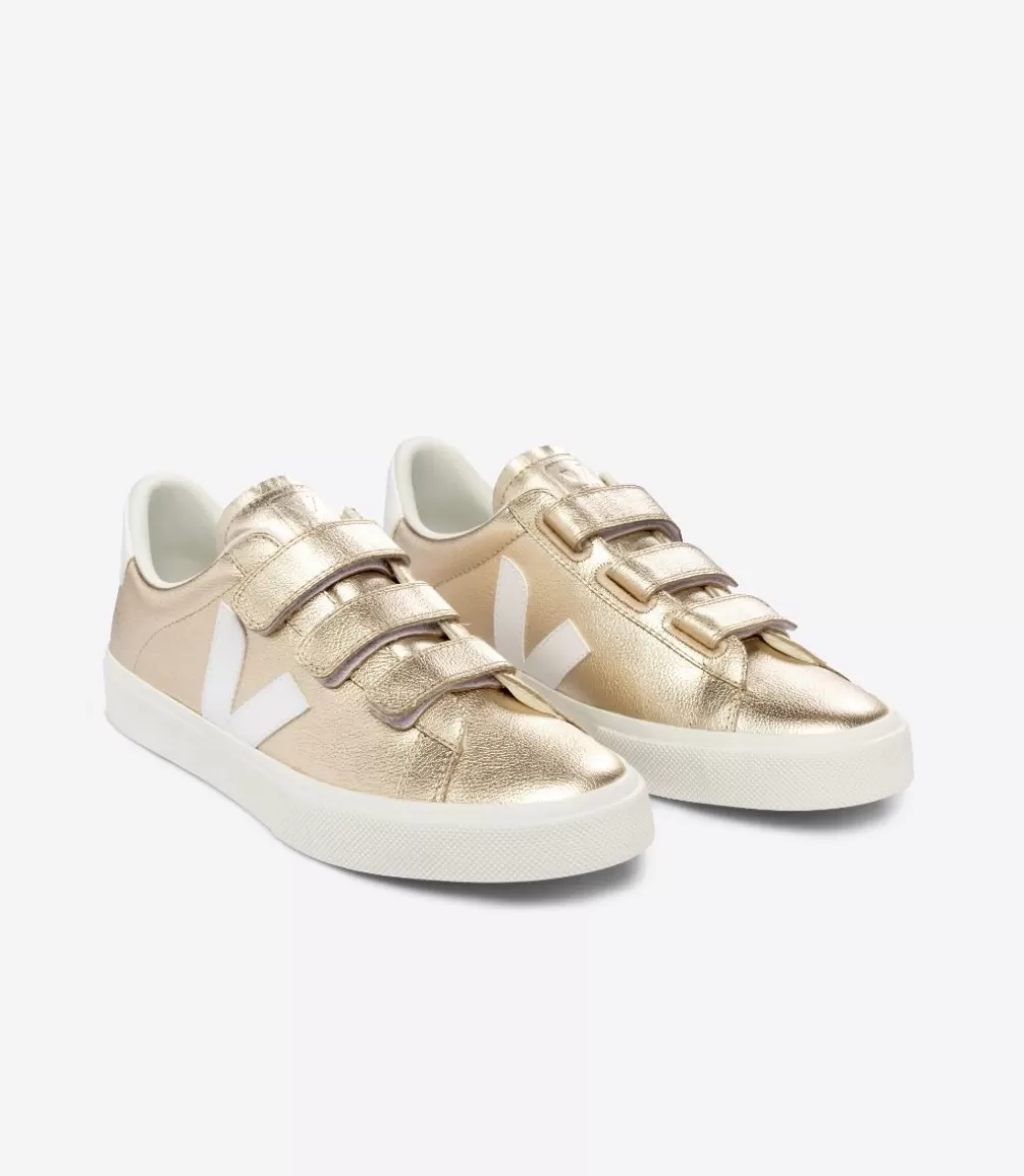 Women VEJA Recife<RECIFE LEATHER PLATINE WHITE