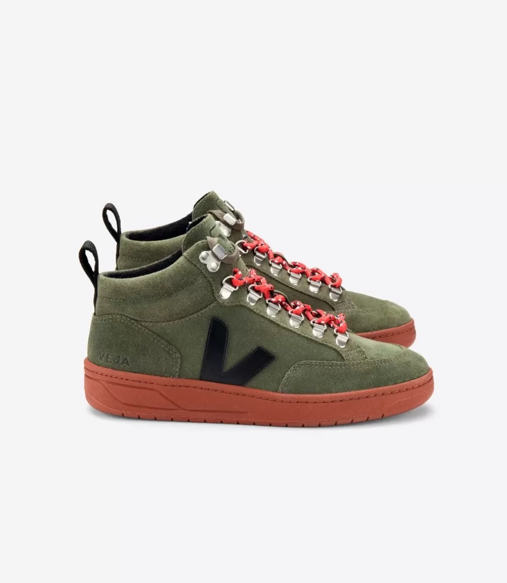 VEJA Adults<RORAIMA SUEDE OLIVE BLACK RUST SOLE