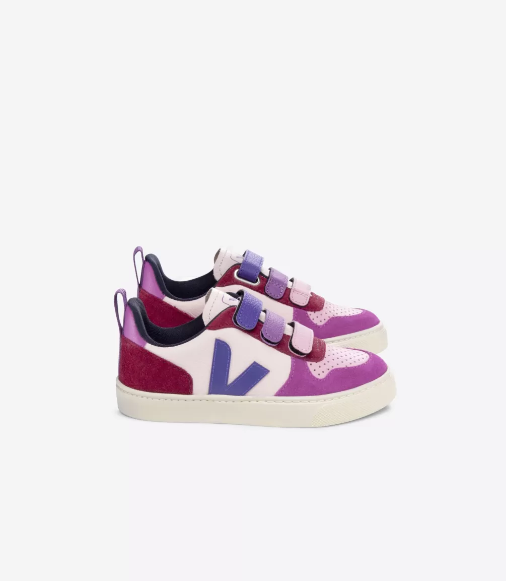 Kids VEJA V-10<V-10 LEATHER MULTICO PETALE