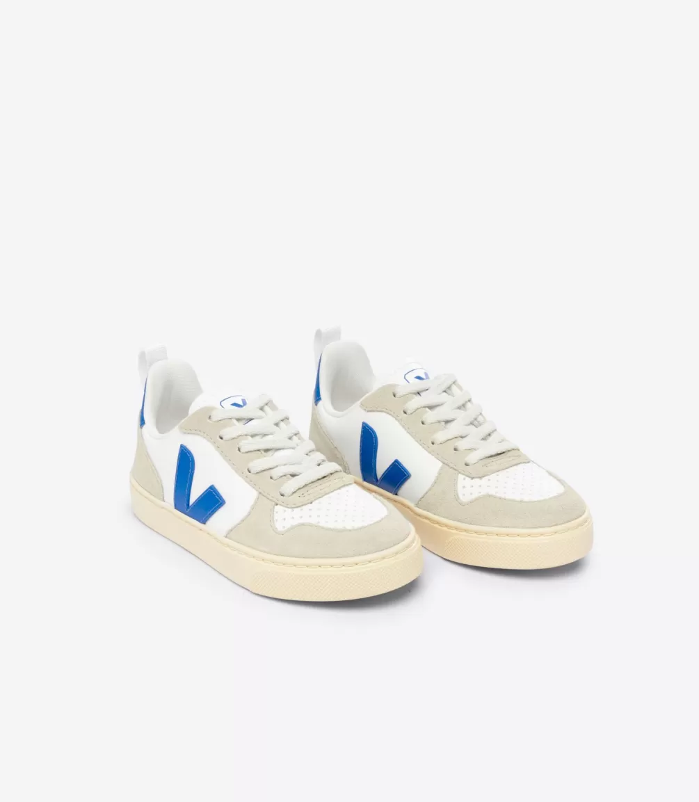 Kids VEJA Kids<V-10 LEATHER WHITE PAROS ALMOND