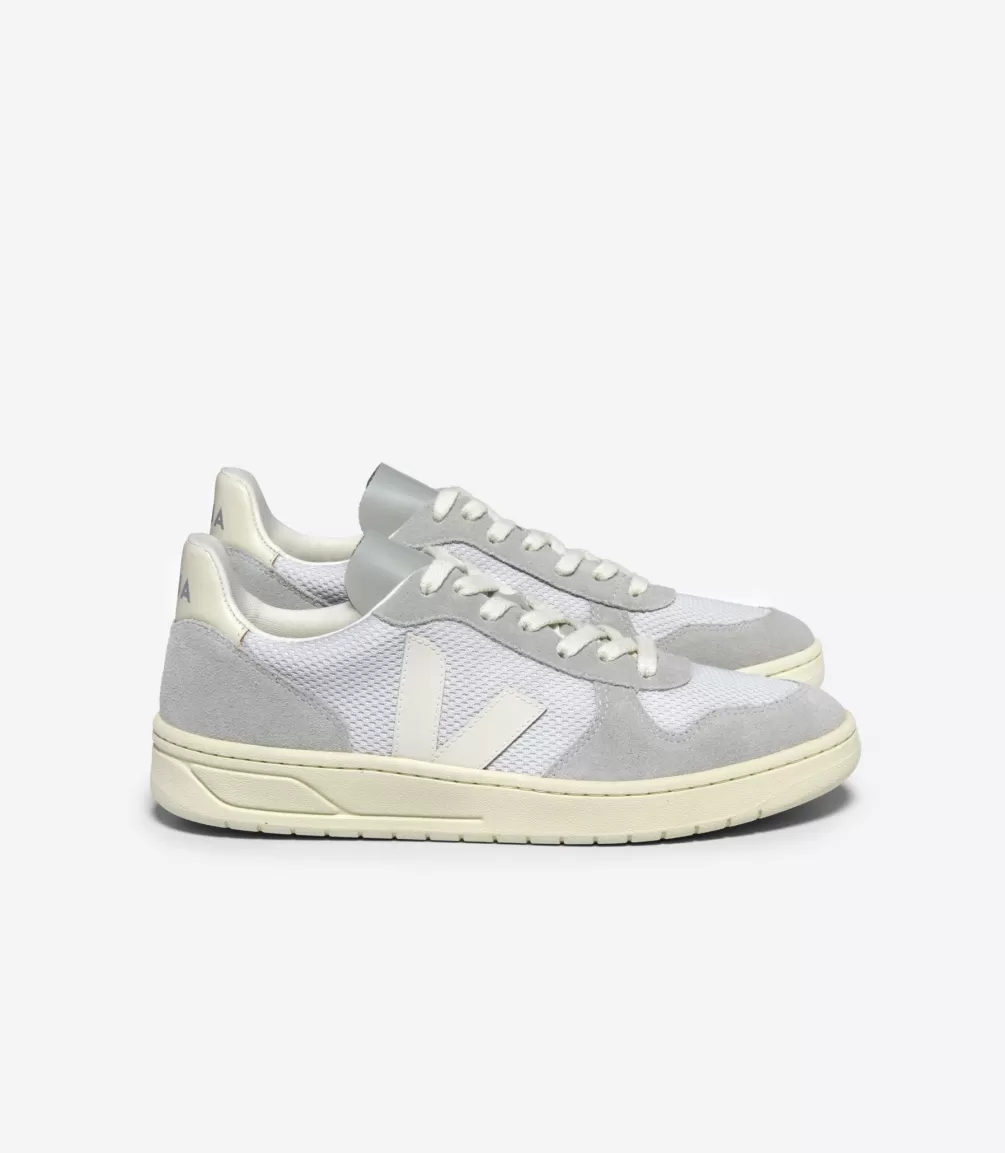 Women VEJA V-10 | V-10<V-10 ALVEOMESH LIGHT GREY PIERRE