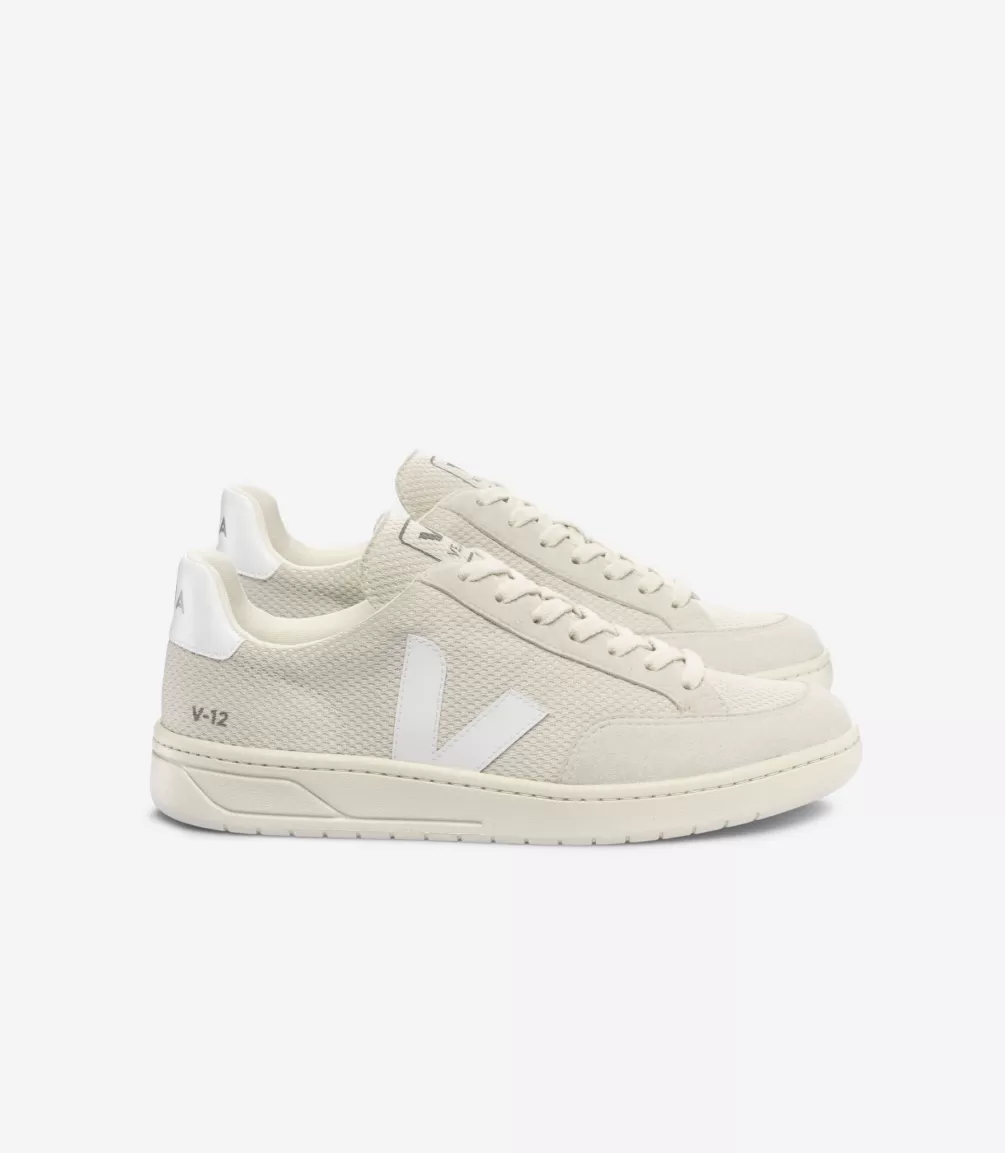 VEJA Adults<V-12 ALVEOMESH NATURAL WHITE