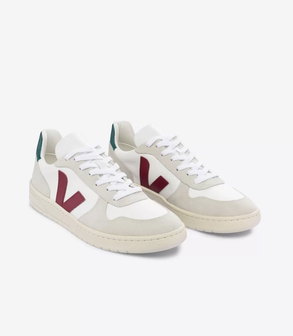 Women VEJA V-10 | V-10<V-10 B-MESH WHITE MARSALA BRITTANY