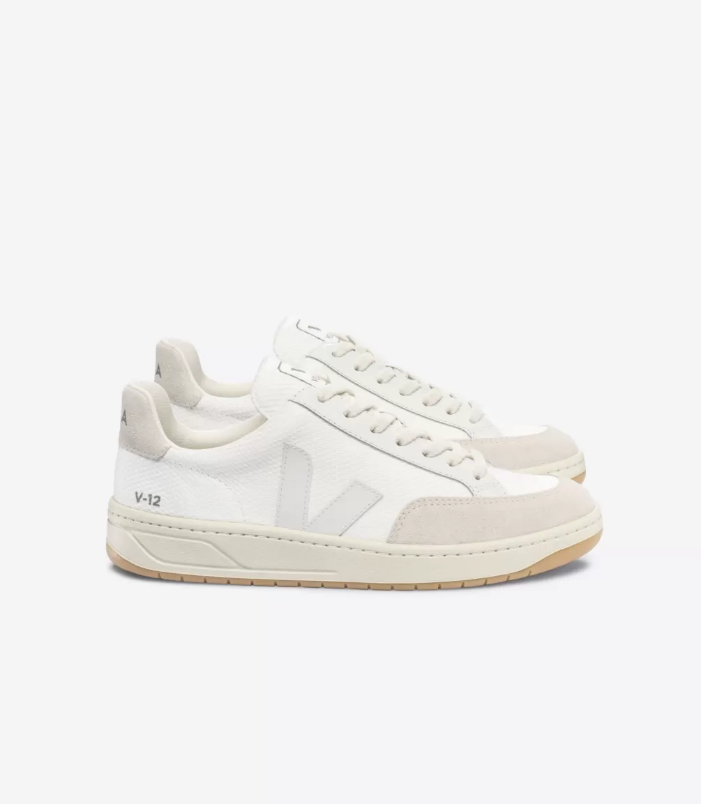 Women VEJA V-12 | V-12<V-12 B-MESH WHITE NATURAL