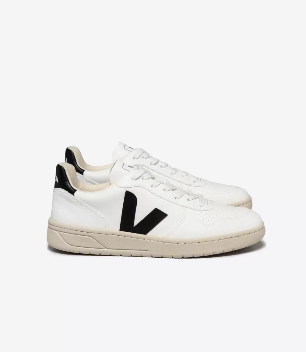 Women VEJA Adults | Vegan<V-10 CWL WHITE BLACK