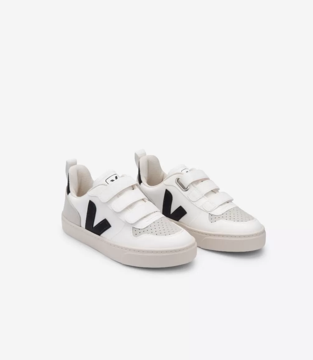 Kids VEJA Kids | Vegan<V-10 CWL WHITE BLACK