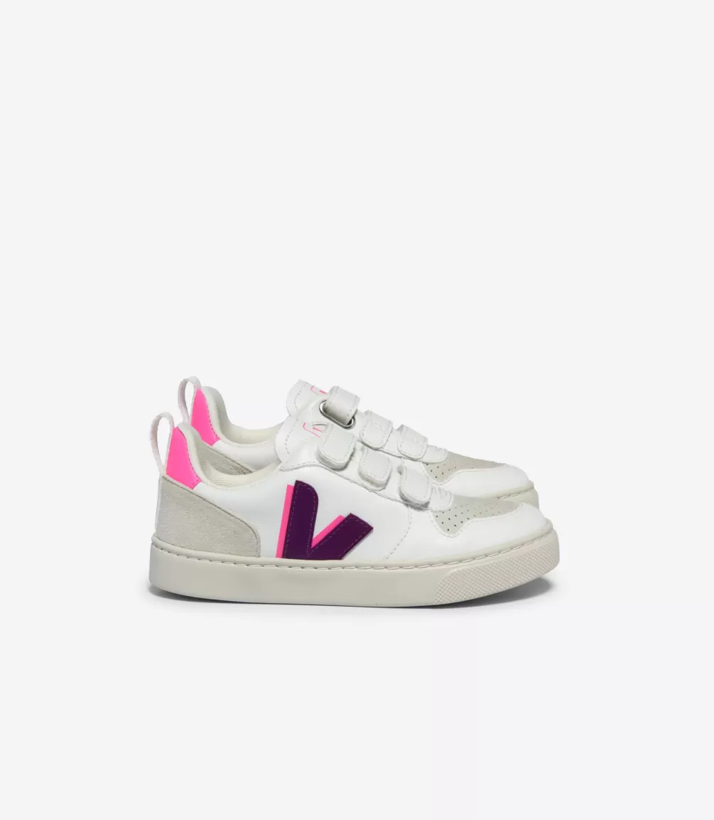 Kids VEJA Kids | Vegan<V-10 CWL WHITE MAGENTA SARI