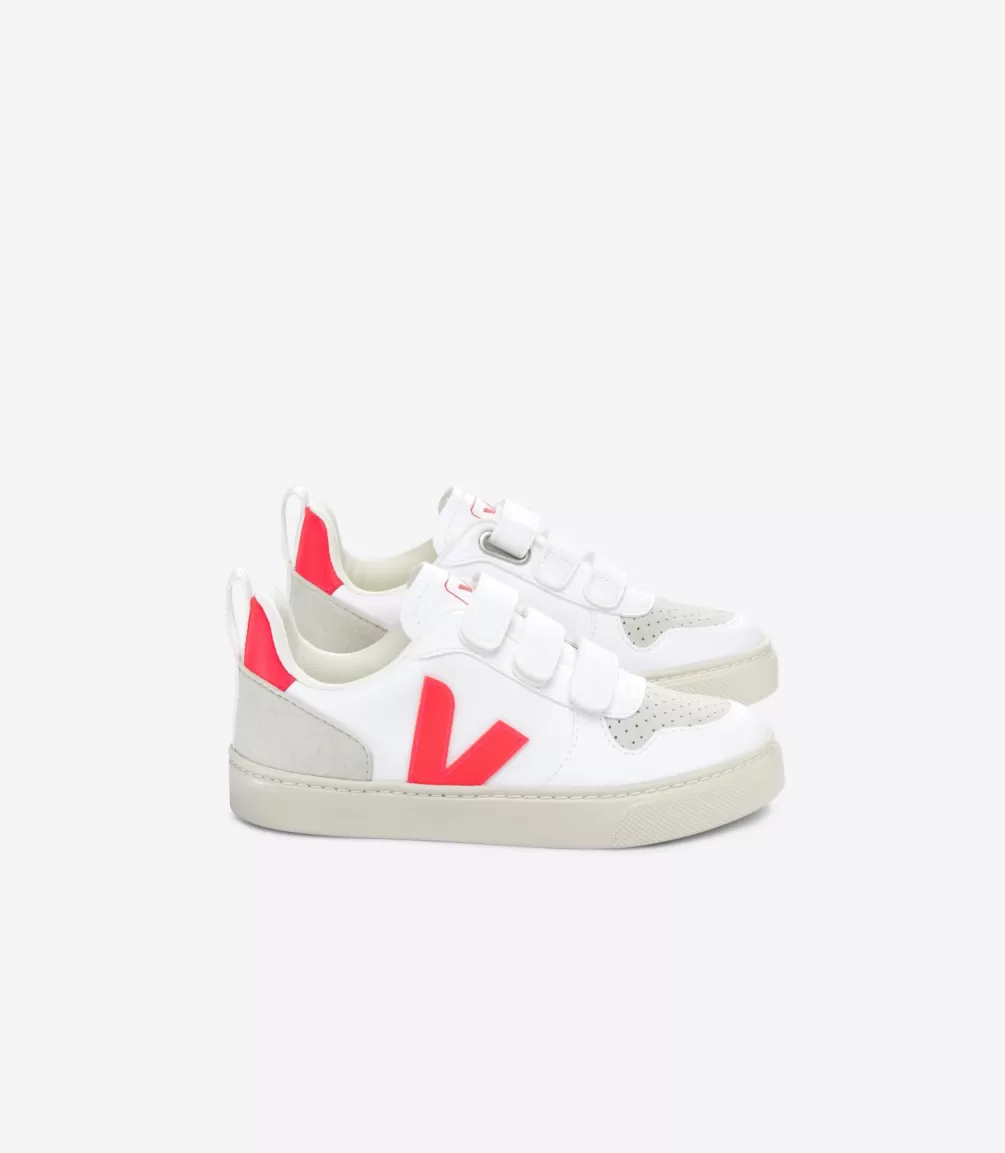 Kids VEJA Kids | Vegan<V-10 CWL WHITE ROSE FLUO