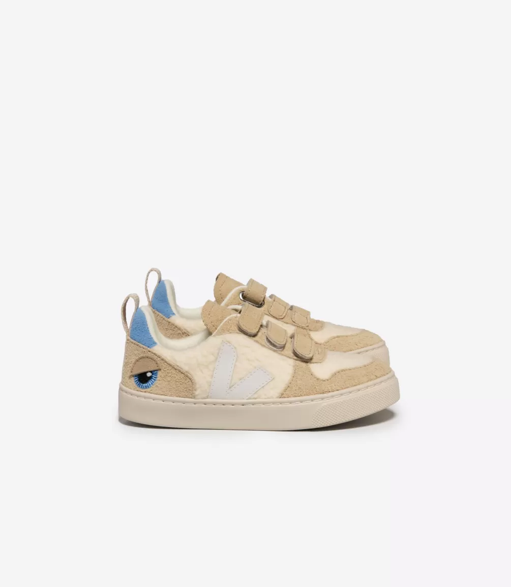 Kids VEJA Collab | V-10<V-10 FLEECE X BIGSTUFFED PURE WHITE