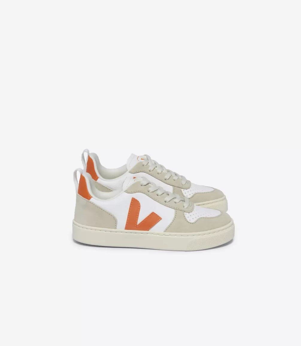 Kids VEJA V-10<V-10 LACES LEATHER WHITE FURY ALMOND