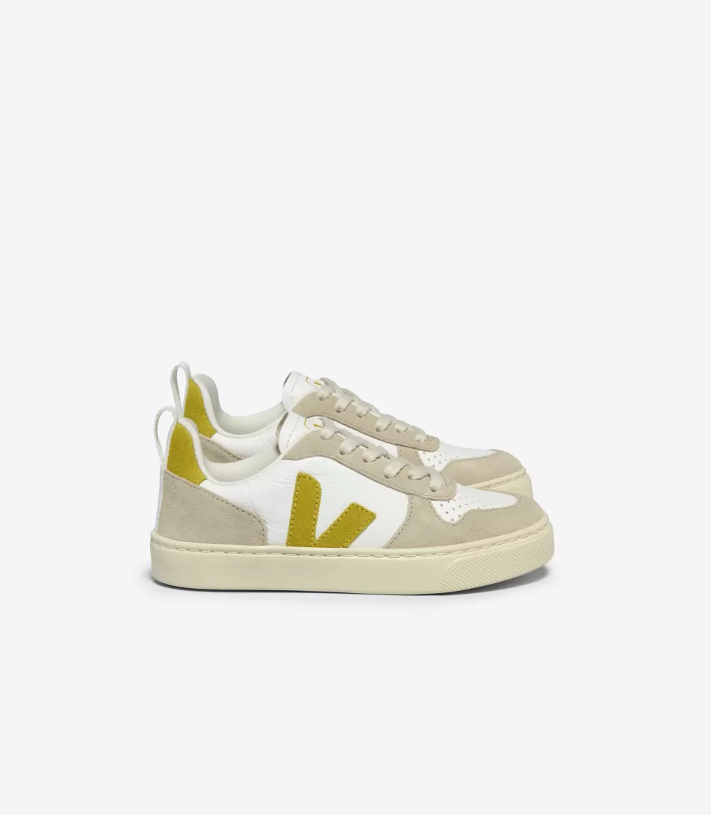 Kids VEJA V-10<V-10 LACES WHITE LIQUOR ALMOND