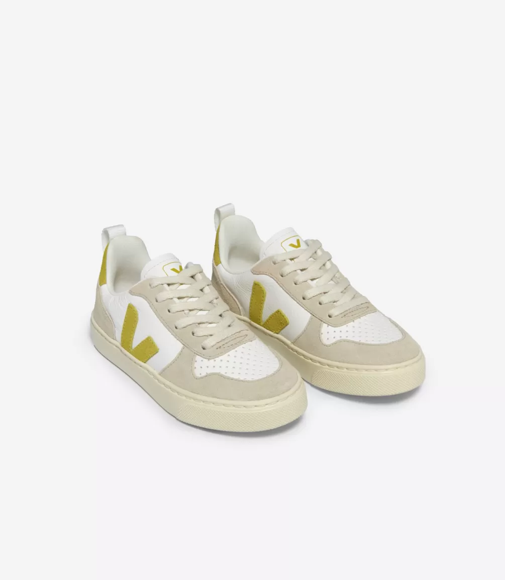 Kids VEJA V-10<V-10 LACES WHITE LIQUOR ALMOND