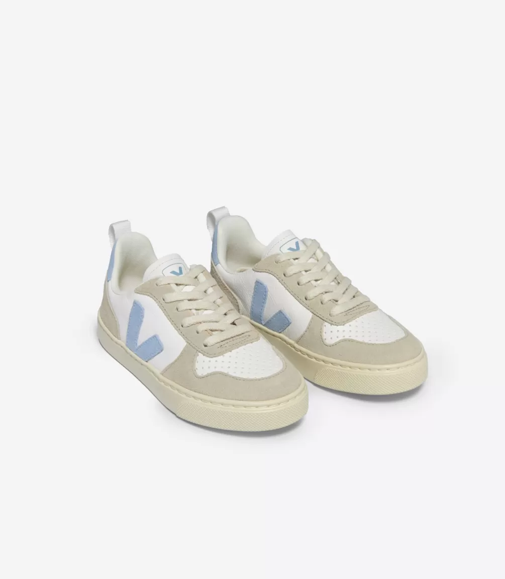 Kids VEJA V-10<V-10 LACES WHITE STEEL ALMOND